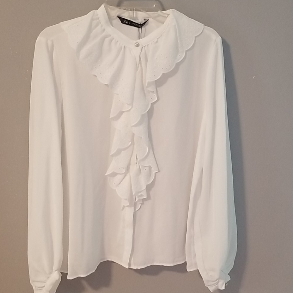 New Dressy Zara Blouse with Ruffles